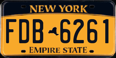 NY license plate FDB6261