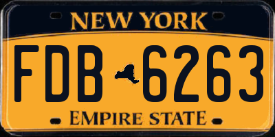 NY license plate FDB6263