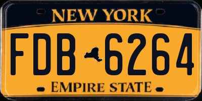 NY license plate FDB6264
