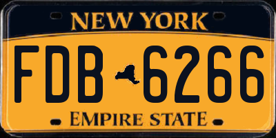 NY license plate FDB6266