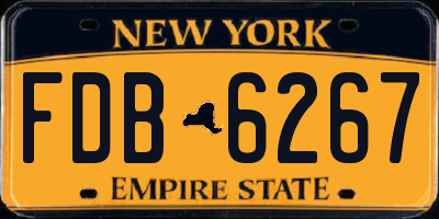 NY license plate FDB6267