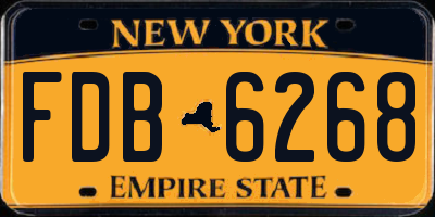 NY license plate FDB6268