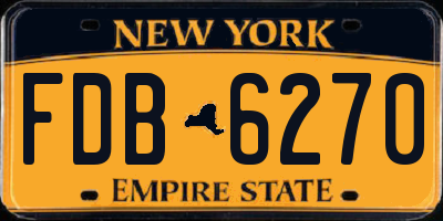 NY license plate FDB6270