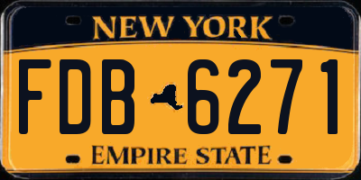 NY license plate FDB6271
