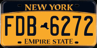 NY license plate FDB6272