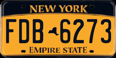 NY license plate FDB6273