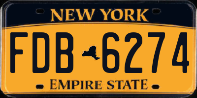 NY license plate FDB6274