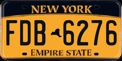 NY license plate FDB6276