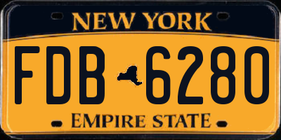 NY license plate FDB6280