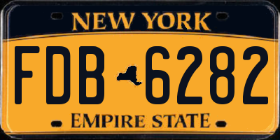 NY license plate FDB6282