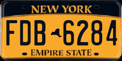 NY license plate FDB6284