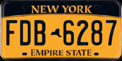 NY license plate FDB6287