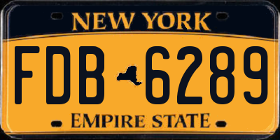 NY license plate FDB6289