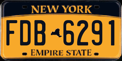 NY license plate FDB6291