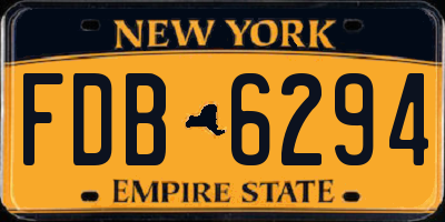 NY license plate FDB6294