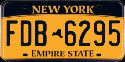 NY license plate FDB6295