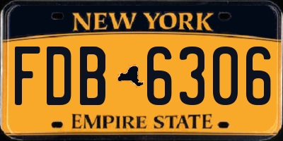 NY license plate FDB6306