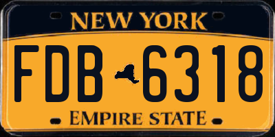 NY license plate FDB6318
