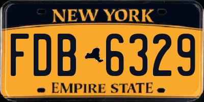 NY license plate FDB6329