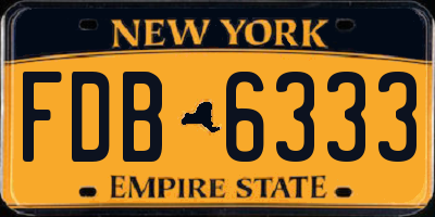 NY license plate FDB6333