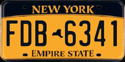 NY license plate FDB6341