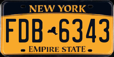 NY license plate FDB6343