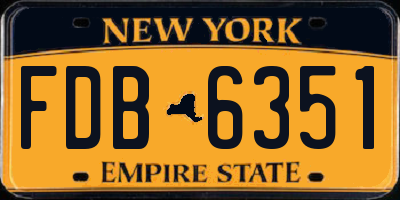 NY license plate FDB6351