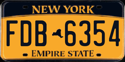 NY license plate FDB6354
