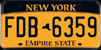 NY license plate FDB6359