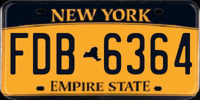 NY license plate FDB6364