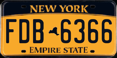 NY license plate FDB6366