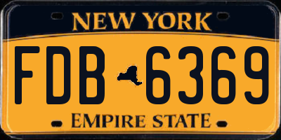 NY license plate FDB6369