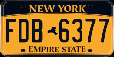 NY license plate FDB6377