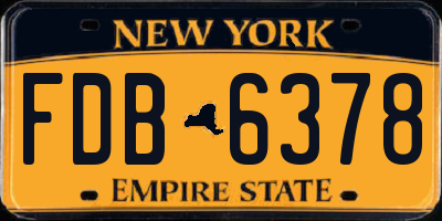 NY license plate FDB6378