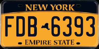 NY license plate FDB6393