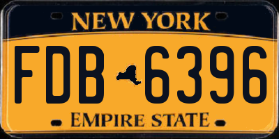NY license plate FDB6396