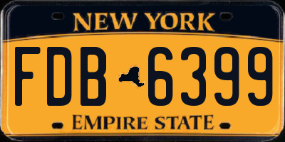 NY license plate FDB6399