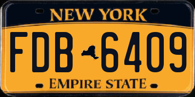 NY license plate FDB6409