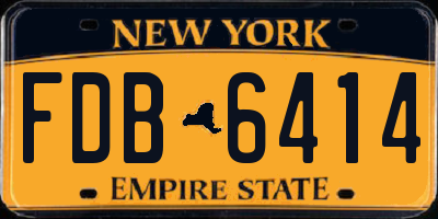 NY license plate FDB6414