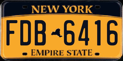 NY license plate FDB6416