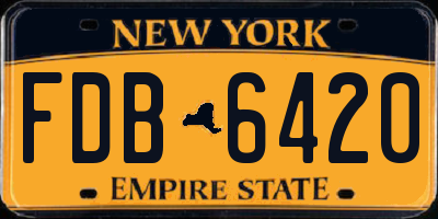 NY license plate FDB6420