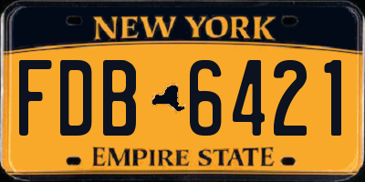 NY license plate FDB6421