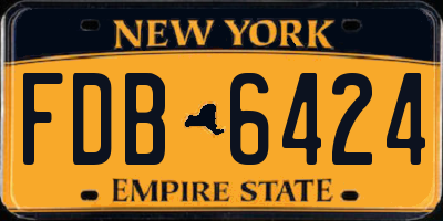 NY license plate FDB6424