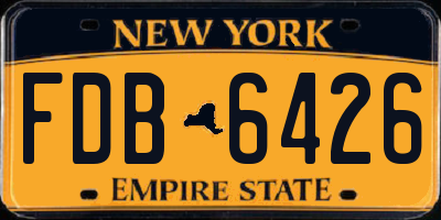 NY license plate FDB6426