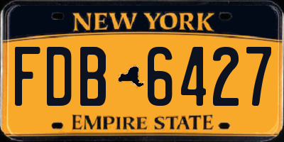 NY license plate FDB6427