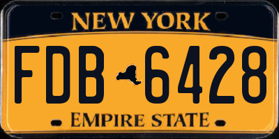 NY license plate FDB6428