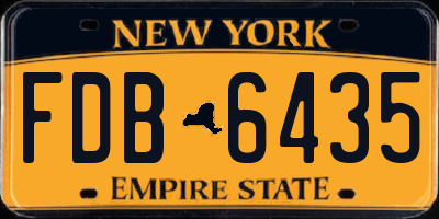 NY license plate FDB6435