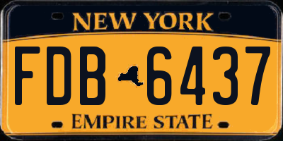 NY license plate FDB6437