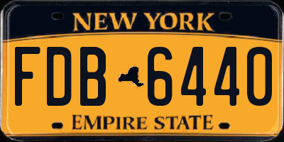 NY license plate FDB6440