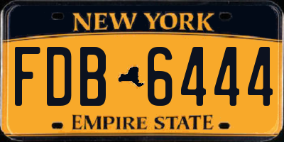 NY license plate FDB6444
